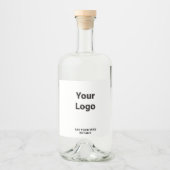 EENVOUDIGE MINIMAAL MODERNE MONOGRAM ELEGANT STIJL LIKEURFLES ETIKET (Voorkant)