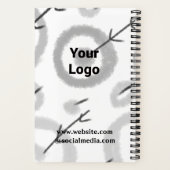 EENVOUDIGE MINIMAAL MODERNE MONOGRAM ELEGANT STIJL NOTITIEBOEK (Achterkant)