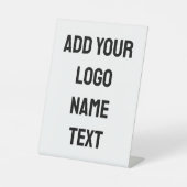 EENVOUDIGE MINIMAAL MODERNE MONOGRAM ELEGANT STIJL RECLAMEBORD MET VOETSTUK (Voorkant)