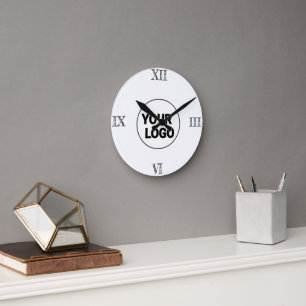 EENVOUDIGE MINIMAAL MODERNE MONOGRAM ELEGANT STIJL RONDE KLOK