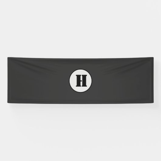 EENVOUDIGE MINIMAAL MODERNE MONOGRAM ELEGANT STIJL SPANDOEK (Horizontaal)
