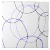 EENVOUDIGE MINIMAAL MODERNE MONOGRAM ELEGANT STIJL TEGELTJE (Voorkant)