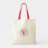 EENVOUDIGE MINIMAAL MODERNE MONOGRAM ELEGANT STIJL TOTE BAG (Achterkant)