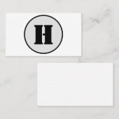 EENVOUDIGE MINIMAAL MODERNE MONOGRAM ELEGANT STIJL VISITEKAARTJE (Voorkant / Achterkant)