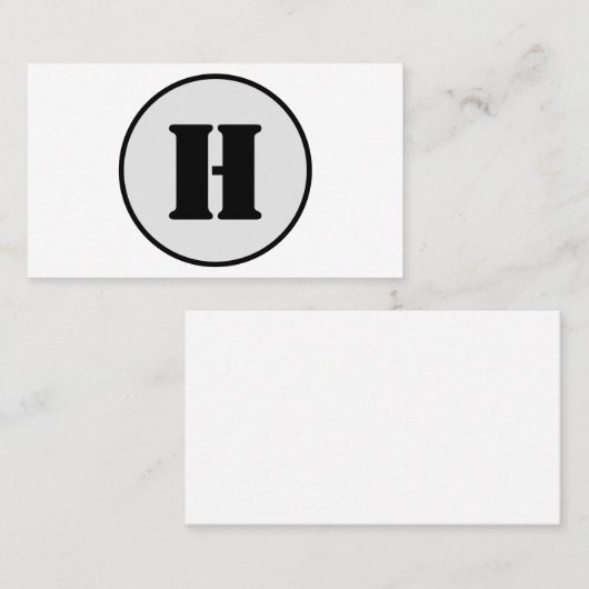 EENVOUDIGE MINIMAAL MODERNE MONOGRAM ELEGANT STIJL VISITEKAARTJE (Voorkant / Achterkant)