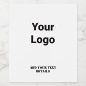 EENVOUDIGE MINIMAAL MODERNE MONOGRAM ELEGANT STIJL WIJN ETIKET (Enkel label)