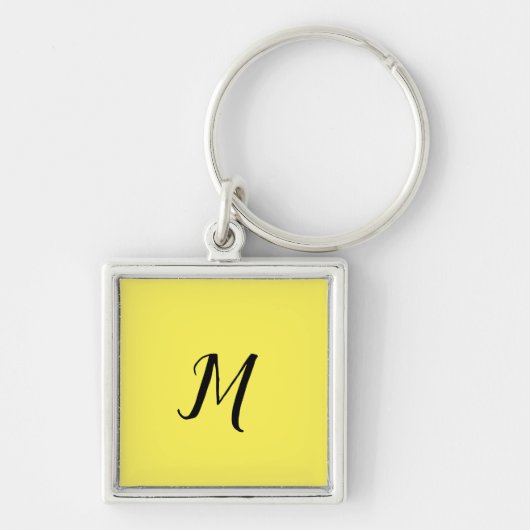 EENVOUDIGE MINIMAAL MONOGRAM ELEGANT SLEUTELHANGER (Voorkant)