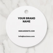 EENVOUDIGE MINIMAAL TEKSTSTIJL BUSINESS LOGO FOLIE BEDANKJES LABELS (Achterkant)