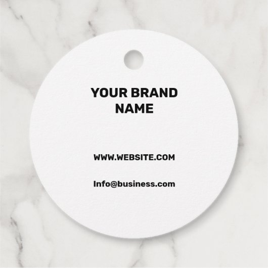 EENVOUDIGE MINIMAAL TEKSTSTIJL BUSINESS LOGO FOLIE BEDANKJES LABELS (Achterkant)