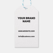 EENVOUDIGE MINIMAAL TEKSTSTIJL BUSINESS LOGO FOLIE CADEAULABEL (Achterkant)