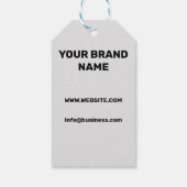 EENVOUDIGE MINIMAAL TEKSTSTIJL BUSINESS LOGO FOLIE CADEAULABEL (Achterkant)