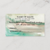 EENVOUDIGE MINIMAAL WATERVERF PINK REFERENTIEKAART AANBEVELINGSKAARTJE (Achterkant)