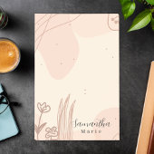Eenvoudige Minimal Abstracte Boho Roze Bloem Post-it® Notes