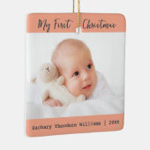 Eenvoudige Minimal Baby's Eerste Kerst Keepsake Keramisch Ornament (Rechts)