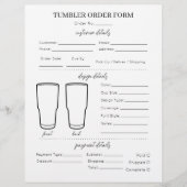 Eenvoudige Minimal Basic Tumbler Mok Cup bestelfor Flyer (Voorkant)