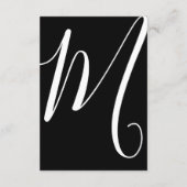 Eenvoudige Minimal Black White Wedding Details Informatiekaartje (Achterkant)