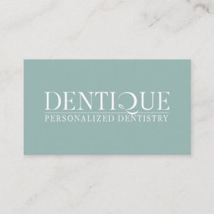 Eenvoudige Minimal Blue Green Logo Professional Visitekaartje