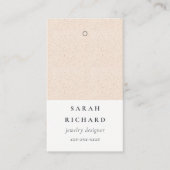 Eenvoudige Minimal Blush Keramische Textuur Prijs  Visitekaartje (Voorkant)