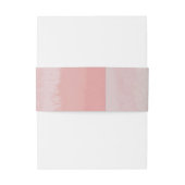 Eenvoudige Minimal Blush Roze Waterverf Custom Uitnodigingen Wikkel (Achterkant Voorbeeld)
