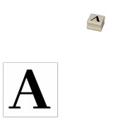 Eenvoudige Minimal Capital Letter Wood Art Stamp Rubberstempel (Gestempeld)