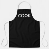 Eenvoudige Minimal Cook Black Chefs Full Bistro sc Schort (Voorkant)