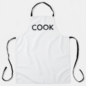 Eenvoudige minimal Cook White Chefs Full Bistro sc Schort (Voorkant)