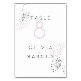 Eenvoudige Minimal Doodle Flowers Roos roze en gri Kaart