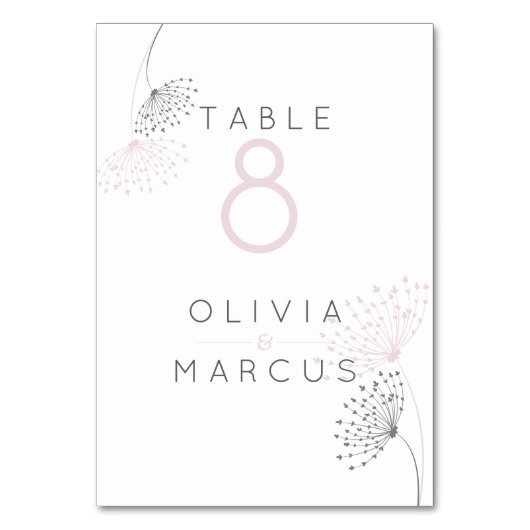 Eenvoudige Minimal Doodle Flowers Roos roze en gri Kaart (Voorkant)