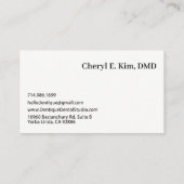 Eenvoudige Minimal Dusky Soft Blue Logo Profession Visitekaartje (Achterkant)