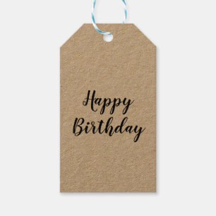 Eenvoudige minimal Happy Birth Day cadeau labels Cadeaulabel