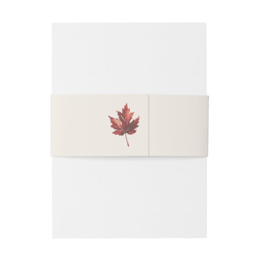 Eenvoudige Minimal Herfst Leaf Cream Bruiloft Uitnodigingen Wikkel (Achterkant Voorbeeld)