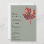 Eenvoudige Minimal Herfst Sage Green Foto waar we Kaart (Voorkant)