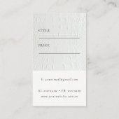 Eenvoudige Minimal Leather Texture Prijs Label Log (Achterkant)