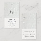 Eenvoudige Minimal Leather Texture Prijs Label Log (Voorkant / Achterkant)