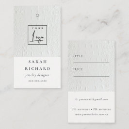 Eenvoudige Minimal Leather Texture Prijs Label Log