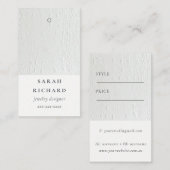 Eenvoudige Minimal Leather Texture Prijs Label Naa (Voorkant / Achterkant)