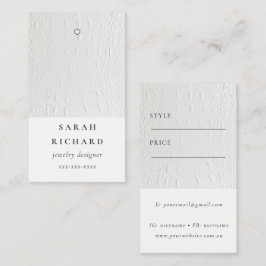 Eenvoudige Minimal Leather Texture Prijs Label Naa