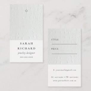 Eenvoudige Minimal Leather Texture Prijs Label Naa