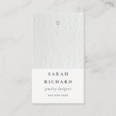 Eenvoudige Minimal Leather Texture Prijs Label Naa (Voorkant)