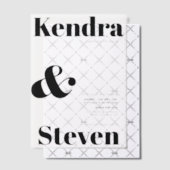 Eenvoudige Minimal Modern Bold Names Wedding Vellum Uitnodigingen (Offset (Uitnodiging))