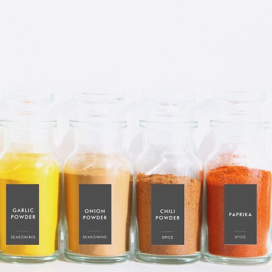 Eenvoudige Minimal Modern Spice Jar Keukencontaine Sticker