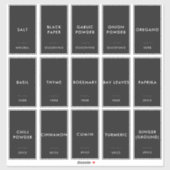 Eenvoudige Minimal Modern Spice Jar Keukencontaine Sticker (Vel)