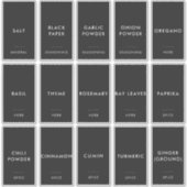 Eenvoudige Minimal Modern Spice Jar Keukencontaine Sticker (Voorkant)