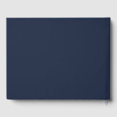 Eenvoudige Minimal Navy en Gold Foil Moderne bruil Gastenboek (Achterkant)