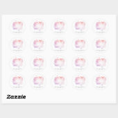 "Eenvoudige minimal pastel Roos bloemuitnodigingsk Ronde Sticker (Vel)