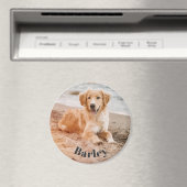 Eenvoudige Minimal Pet Dog Fotonaam Modern Schatti Magneet (Insitu (Vaatwasser))