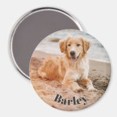 Eenvoudige Minimal Pet Dog Fotonaam Modern Schatti Magneet (Voorkant / Achterkant)