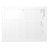 Eenvoudige Minimal Recept Planner Kaart Boek Notitieblok (Voorkant)