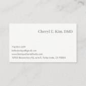 Eenvoudige Minimal Soft Mint Green Logo Profession Visitekaartje (Achterkant)