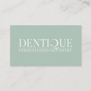 Eenvoudige Minimal Soft Mint Green Logo Profession Visitekaartje